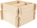 Wooden Dumpling Steamer Basket - LABRIMP Elegant Square Food Steamer for Kitchen