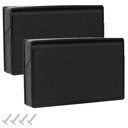 2-Pack Black RV Exterior Power Outlet Cover Plate for GFI/GFCI Receptacles - Weatherproof Seal, Durable Thermoplastic