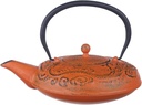 40-Ounce Orange Dragon Cast Iron Teapot by M.V. Trading - Felicity Series