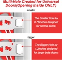 Portable Door Lock for Home Security and Travel Safety - Lockdown Lock for Added Privacy and Protection - Ideal for Travel, Apartments, College Dorms - Red