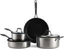 7-Piece Nonstick Ceramic Cookware Set in Black, Induction Compatible, PFAS-Free & Dishwasher Safe