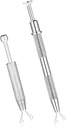 Stainless Steel 4-Claw Jeweler's Pickup Tool Set for Small Parts - Metal Grabber Claw with 4 Prongs for IC Chip, Electronics, Nails - Silver