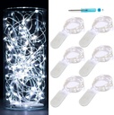 6 Pack OakHaomie Battery Operated Fairy Lights - Waterproof LED Starry String Lights 7ft 20 LEDs for Wedding Party, Bedroom, Patio - Cool White Decor