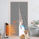 Elytsemoh Oxford Cotton Thermal Door Screen Draft Stopper Cover - Fits 30x80inch Doors - Thermal Insulated Curtain for Winter - Size 32x82inch - Keep Drafts Out