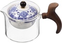 BESTonZON Chinese Tea Kettle Set - Blue Lazy Tea Dispenser for Tea/Coffee, 300ML - Resistant Tea Supplies & Table Centerpiece