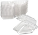 20-Pack Medium Deep Clear Cake Slice Containers for Cheesecake and Pies - Made in the USA by MT Products