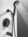 Matte Black Tub and Shower Faucet Set with Handheld Shower Head - ESNBIA Shower Tub Kit