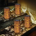 4 Pack Butterfly Solar Lanterns - Waterproof Outdoor Hanging Lights for Garden, Patio, Yard - Birthday Gifts for Women, Mom - Decorative Butterflies Solar Lights for Lawn, Balcony