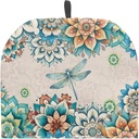 Dragonfly Mandala Tea Pot Cozy - Cotton Breakfast Tea Pot Cover with Elastic Band & Drawstring - Kettle Dust Cover for Home Decor