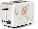 Lenox 894541 Butterfly Meadow Toaster - Lightweight 3.60 LB Kitchen Appliance with 0 Settings