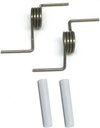2-Pack DA81-01345B OEM French Door Springs and White Sleeve Pins for Samsung Refrigerator