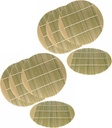 Set of 8 Green Bamboo Steamer Liners, 7.8 Inch Diameter Kitchen Mat Inserts