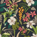 Peel and Stick Tropical Dark Floral Wallpaper - Removable Black Leaves Contact Paper for Bathroom and Living Room Walls - 17.7''x354'' Vintage Self Adhesive Wallpaper for Cabinets