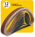 12 Pack TPmax 1 x 42 Inch 150 Grit Sanding Belt with Premium Aluminum Oxide Sandpaper