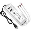 Waterproof LED Driver Power Supply Transformer 300W - 12V DC Low Voltage Output, 90-265V AC Input, Outdoor Use Adapter with 3-Prong Plug - LightingWill