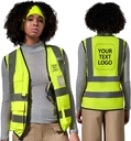 Customizable Logo High Visibility Reflective Safety Vest in XS-8XL Sizes by A-SAFETY