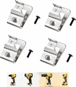 4-Pack Stainless Steel Belt Clips for Dewalt 20V Power Tools - Compatible with DCD980, DCD985, DCD980L2, DCD985L2 - Includes Screws and Drill Tool Hooks