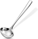 KEAWELL Louis 7.5" Gravy Ladle - 18/10 Stainless Steel, Mini Ladle for Sauces, Easy to Clean, Dishwasher Safe