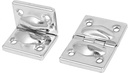 2pcs Silver Tone Metal Hinges Support for Toolbox Suitcase Box - 44mmx30mm by uxcell