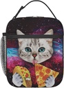 Yilad Galaxy Taco Cat Pizza Insulated Reusable Lunch Box with Cooler Bag