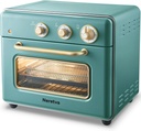 Compact 21 QT 6-in-1 Toaster Oven & Air Fryer Combo Stainless Steel - 1500W Rapid Heat - Bake, Toast, Broil, Air Fry, Defrost - Countertop Toaster Ovens with 5 Slices