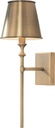 Capital Lighting 649711AD-708 Whitney Mid-Century Retro Vintage Metal Shade Torchiere Wall Sconce - 1-Light 60W, Aged Brass - 19" H x 7" W