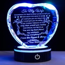 Colorful LED Base I Love You Gifts for Wife - Romantic Crystal Keepsakes for Her - Best Anniversary & Birthday Gift Ideas from Husband