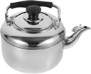 Stainless Steel Electric Kettle for Gas Hob Top Induction with Fast Boil Technology - Camping and Home Use - Cordless and Whistling Feature - Silver Color