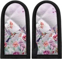 Pink Floral Hummingbird Hot Handle Holder Cover Set - 4 Pieces, Heat Resistant for Cast Iron Pan Cooking, Baking, BBQ - Kitchen Skillet Handle Cover
