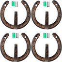 Set of 4 Vintage Wall Hanger Hooks - Heavy Duty Cast Iron Coat Hangers for Keys, Hats, Towels