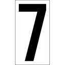 3.5" Vinyl Number Stickers - Pack of 50, Number 7, Self Adhesive Clear-Back with Black Decals - DOT Compliant by J. J. Keller & Associates