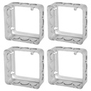 Galvanized Steel 4" Square Work Box Extension Rings 1-1/2" Deep with 12 Knockouts | Fire Rated, Ideal for Wiring Connections | OHLECTRIC