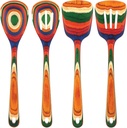 Baltique Marrakesh Collection Bamboo Cooking Utensils - Set of 4, Nonstick Safe