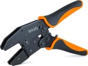 8.7" Wirefy Ratcheting Crimping Tool for Fast Die Changes - Wire Crimper Pliers for Terminals - 26-8 AWG Wire Crimp Tool