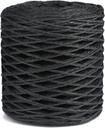 Black Raffia Paper Ribbon, 2MM 656 Ft - Ideal for Crafts, Gift Wrapping, Crocheting, DIY Arts and Crafts - Halloween, Christmas Party Favors