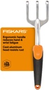 Heavy Duty Fiskars Ergo Cultivator for Digging, Aerating Soil, and Weeding with Hanging Hole