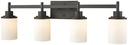 Elk Home Thomas Lighting Belmar 4-Light Bath Fixture in Oil Rubbed Bronze - Opal White Glass - 6" D x 31" W x 9" H