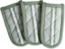 DII Artichoke Green Double Strip Chef Kitchen Cooking & Baking Pan Handle Set, 6x3, 3 Piece Collection