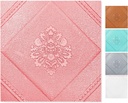 Peel and Stick 3D Wall Panels - Flower-Pink DIY Self Adhesive, Waterproof for Bedroom & Living Room Decor (10pcs 13×15’’)