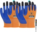 High Voltage Shock Protection Electrician Gloves, 400V Insulated with Flame Retardant and Non-Slip Rubber