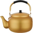 Stovetop Portable Aluminum Tea Kettle for Home BBQ Camping Party - Donald Teapot (Yellow, 8L)