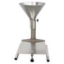Stainless Steel Funnel with Support Stand and Lifting Platform - Food Grade Kitchen Feeding Hopper for Manual Filling Package - 2.3 Inch Diameter